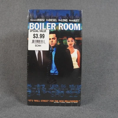 Vintage Boiler Room VHS Movie Giovanni Ribisi Vin Diesel New Line 2000 Sealed Foto 1 de 4
