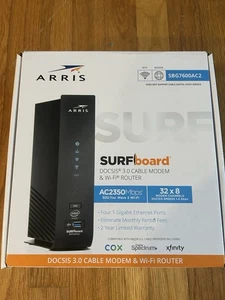 ARRIS Surfboard SBG7600AC2 DOCSIS 3.0, Router + Modem, Wifi, Spectrum, Cox - Picture 1 of 5
