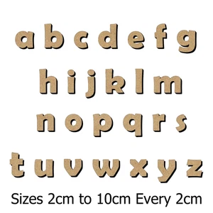 Wooden MDF Lowercase Letters 3mm, 2cm 4cm 6cm 8cm 10cm Craft Signs Decoration - Picture 1 of 9