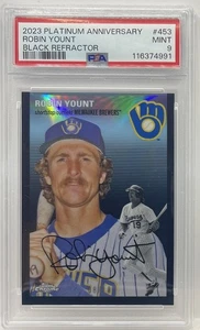 Robin Yount Black Refractor #8/10 PSA 9 2023 Topps cromo platino aniversario - Imagen 1 de 2