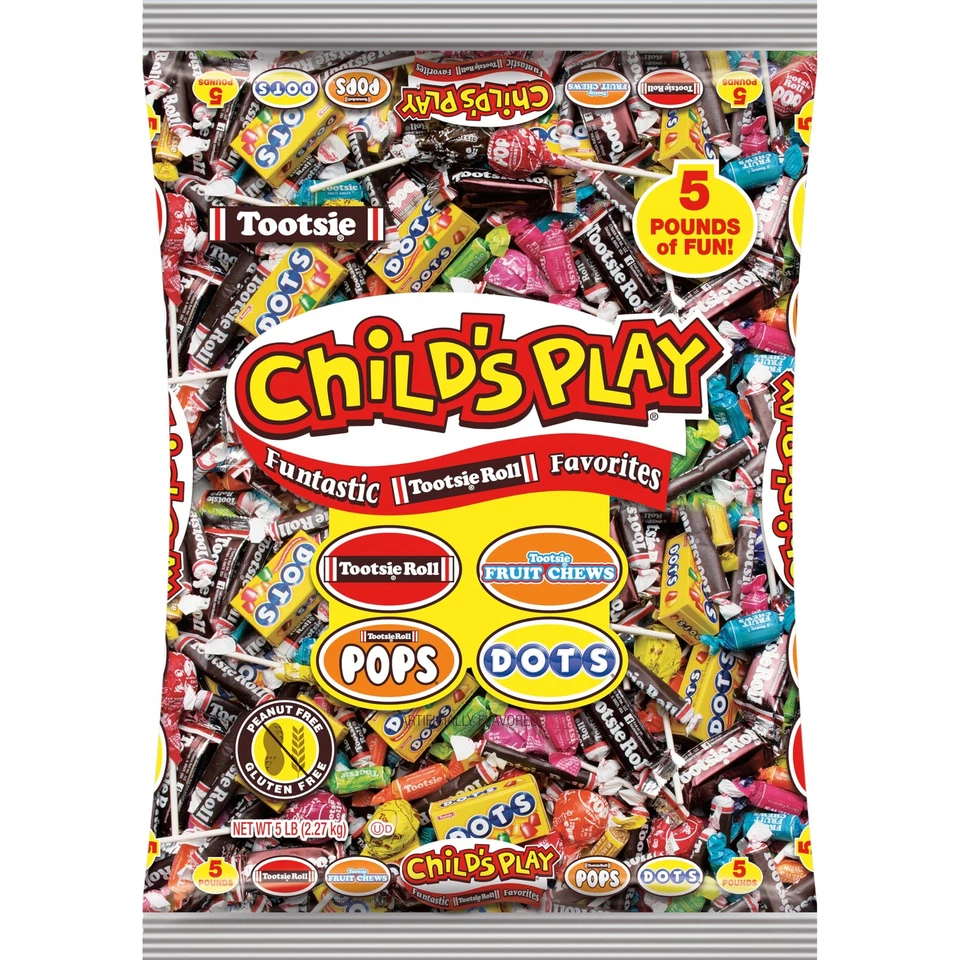 Tootsie Roll Child's Play Favorites Funtastic Candy Variety Mix Bag 5 Pound 80