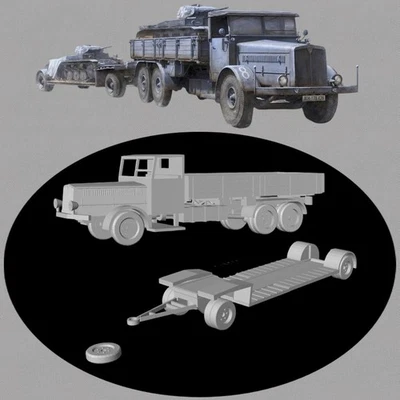 Kit maqueta para montar y pintar - Vehículo militar . Faun L900  -  1/72 - Immagine 1 di 2