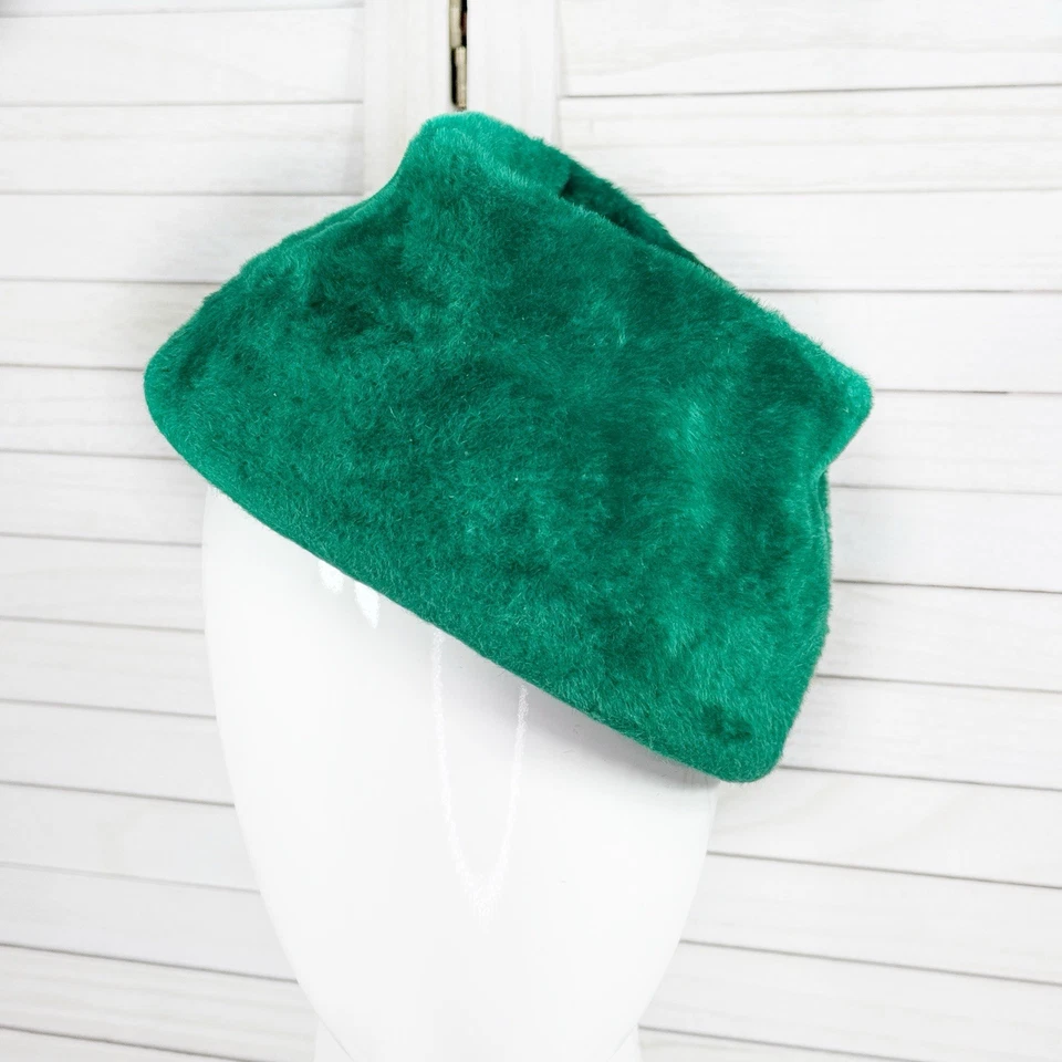 Sombrero Pastillero Vintage Piel Sintética Verde Retro MCM 60s Iglesia Mujeres Unión Foto 1 de 4