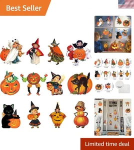 Elegante 12 Stück Retro Halloween Ausschnitte - Verwandeln Sie Ihren Raum für den Urlaub - Bild 1 von 7