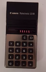 Vintage Canon Palmtronic LE-84 Calculator Made in Japan Red Display - Picture 1 of 8