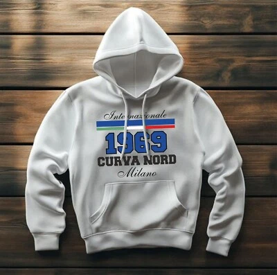 Felpa cappuccio cn69 Inter curva nord Milano maglia maglietta ultras t-shirt - Immagine 1 di 2