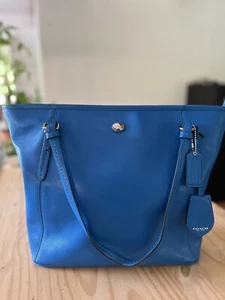 Coach Payton Leather Blue Tote Bag (See Pics For Details) - Picture 1 of 12