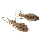2 Pieces Bird Toy Natural Grass Carrot Radish Cage Swing Parrot