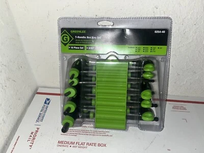 Greenlee 0254-40 T-Handle Hex Key 10 Pc Set Sealed - Image 1 of 2