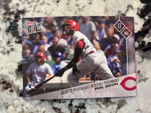 2017 TOPPS NOW ROOKIE CARD CINCINNATI REDS PHIL ERVIN #492 GO AHEAD HR - Picture 1 of 1