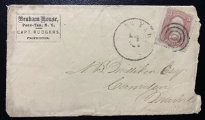 #65 - 3 Cent 1861, Hotel Corner Card Benham House, Penn-Yan, N.Y. - Picture 1 of 4