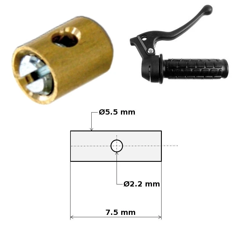 CABLE AJUSTABLE BARRIL ABRAZADERA ACELERADOR GAS EMBRAGUE MOTO MOTO PEZÓN Foto 1 de 1