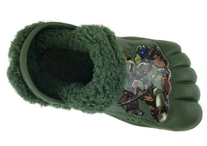 TEENAGE MUTANT NINJA TURTLES TODDLER ACTIVITY CLOGS Fleece Lining Sz Small 5/6 - Picture 1 of 3