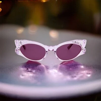 Gafas de sol Alex McQueen Bombshell ojo de gato estilo años 50 pedrería gema Rockabilly Foto 1 de 4