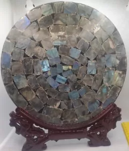 Natural Labradorite Crystal Disc. Quartz Crystal Mineral Healing Gift - Picture 1 of 11