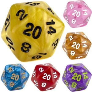 D20 Poly Dice (Select Colour) * HD 20 Sided Maths Games Educational RPG MTG D&D - Picture 1 of 81