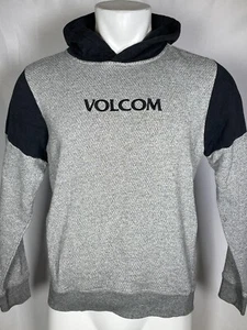 VOLCOM Sportswear Grey Club Fleece Pullover Hoodie Youth LARGE 12Y - Picture 1 of 11