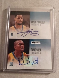 2009 upper deck skybox Dual Autos Tyson Chandler & David West Numbered 08/25 - Picture 1 of 2