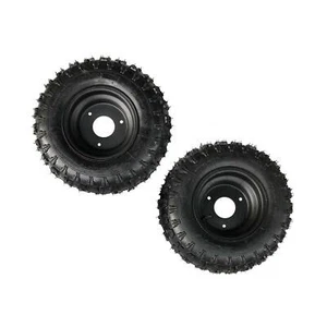 Go Kart Wheels Go Kart Rain Tires Set of 2 Rim & Tyre Set 3 holes Buggy - Picture 1 of 5