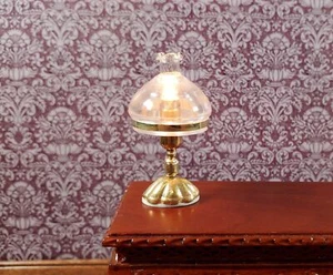 Dollhouse Hurricane Oil Lamp Table Light 12 Volt Light 1:12 Scale Miniature - Picture 1 of 4