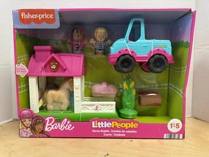 Fisher-Price Little People Barbie Horse Stable Toddler Playset with Light Sounds - Picture 1 of 5