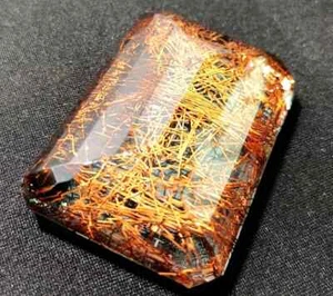 Natural Rutilated Quartz Size 208.50 Ct EMERALD Cut EGL Certified Loose Gemstone - Picture 1 of 9