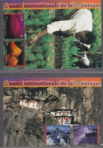 UNITED NATIONS GENEVA 2002 2 FDCs INTERNATIONAL YEAR OF MOUNTAINS ON MAXI CARDS - Picture 1 of 2