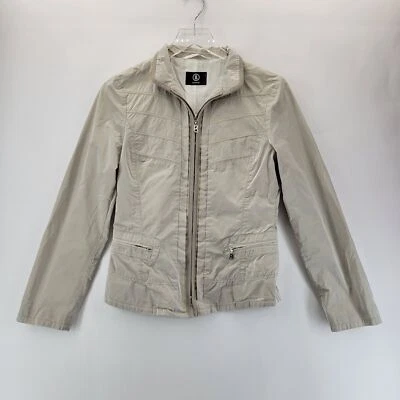 Chaqueta Bogner Ligera Mujer Pequeña 4 Neutros Beige Ajustada Preppy Defectuosa Foto 1 de 4