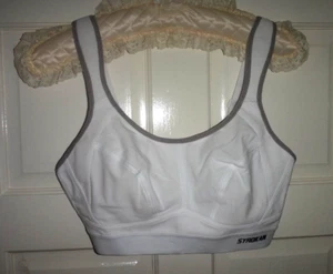 SYROKAN White Mix Sports High Support Impact Wireless No Bounce Workout Bra -34E - Picture 1 of 17