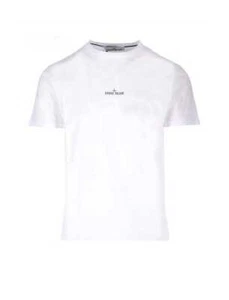 Stone Island Compass Logo-Printed Crewneck T-Shirt - White - Picture 1 of 3