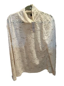 Cuello alto encaje mercado negro casa blanca talla XL nuevo con etiquetas - Imagen 1 de 3