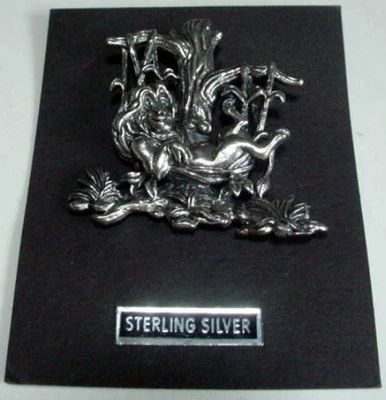 Disney Simba Sterling Silver Pin Pendant NEW on original card - Image 1 of 4