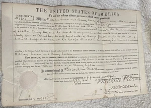 ANTIQUE LAND DOCUMENT Signed By PRESIDENT FRANKLIN PIERCE 1856 Dunn County WI - Picture 1 of 7