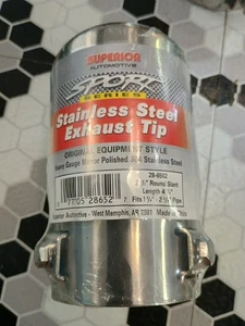 Superior Sports Series Stainless Steel Exhaust Tip 2 1/2" Round Slant, 4... - Picture 1 of 4