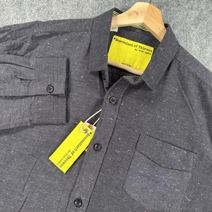 Descendant of Thieves Shirt Mens XL Gray Speckled Long Sleeve Button Up Limited - Picture 1 of 21