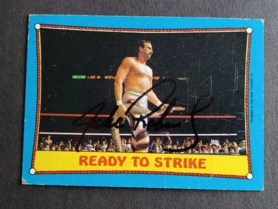 Jake "The Snake" Roberts Signed 1987 Topps WWF Ready to Strike - WWE-Autographed - Image 1 of 2