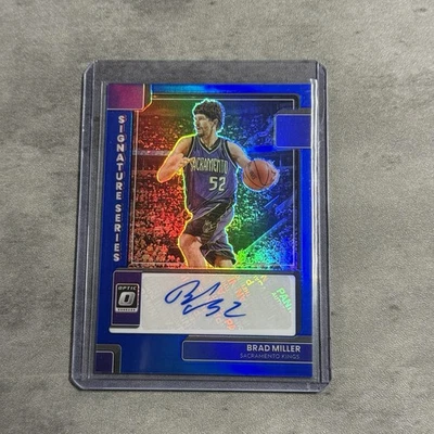 2022-23 Panini Donruss Optic Signature Series Brad Miller SS-BML Auto Blue Prizm Foto 1 de 2