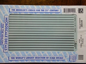 Microscale Decal #91102 Striping 3" and 4 3/4" Widths - Black (1:87 Scale) - Picture 1 of 1