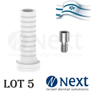 Lot x 5 New Multi Unit  Plastic sleeve screw abutment 1.4 mm - Picture 1 of 5