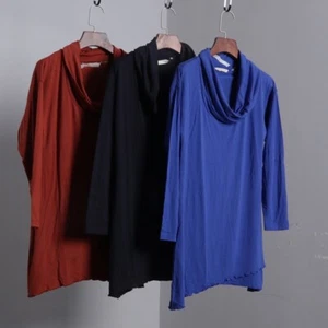 Soft Surroundings Layered Cowl Neck Drape Blouse M L XL 2X 3X Asymmetric Top - Picture 1 of 17