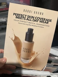 Bobbi Brown Skin Long-Wear Weightless Foundation -SAMPLE CARD-e82 - Picture 1 of 2