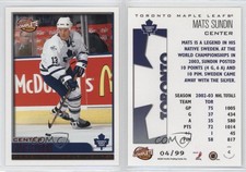 2003-04 Pacific Complete Red /99 Mats Sundin #4 HOF