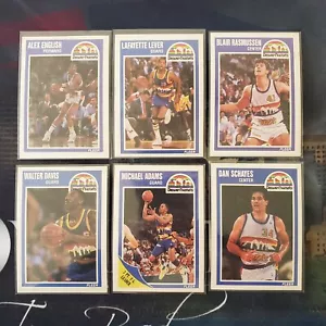 1989 Fleer Basketball Denver Nuggets (6) Card Lot Excellent Condition - Picture 1 of 2