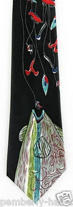 Taking The Bait Men's Necktie Fishing Hooks Lures Fish Fisherman Gift Neck Tie - Picture 1 of 2
