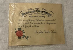 VTG Season’s Greetings Merry Christmas Happy New Year Greeting Personal Note - Picture 1 of 4