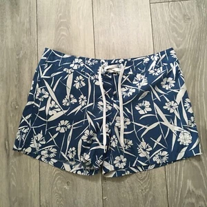 Rip Curl Swim Shorts Womens W34 Blue White Floral Board Surfing Swimming - Picture 1 of 11