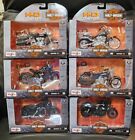 Lot of 6 Maistro 1:18 Scale Diecast Harley Davidson Motorcycles Jdh,883,street