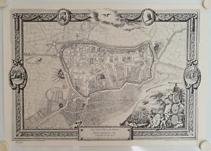 Affiche PLAN DE LA VILLE DE REIMS 1795 Reprodution - Imagen 1 de 3