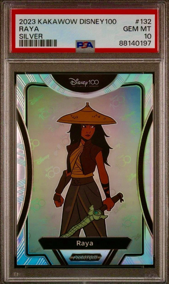 POP 8 PSA 10 RC Raya 2023 Kakawow Disney 100 Silver Refractor 1st Edition Rookie - Image 1 of 3