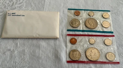 1977 US Mint Set Original Mint Packaging 12 Coins - Image 1 of 3